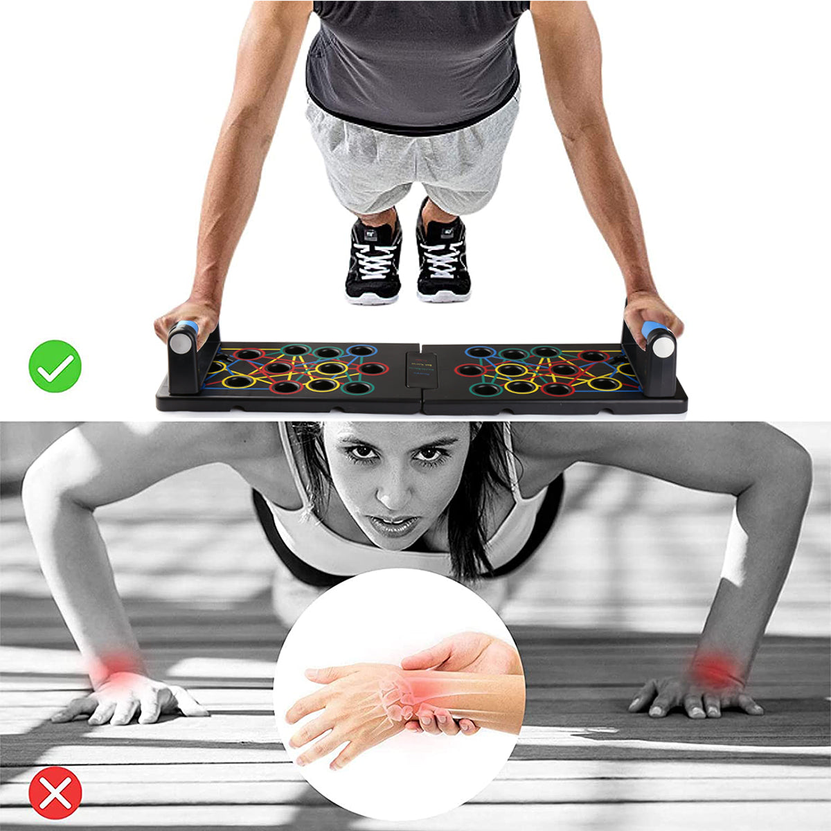 Multifunktionales Liegestützbrett