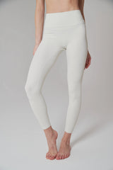zoom sur le Legging Sport Femme Taille Haute blanc