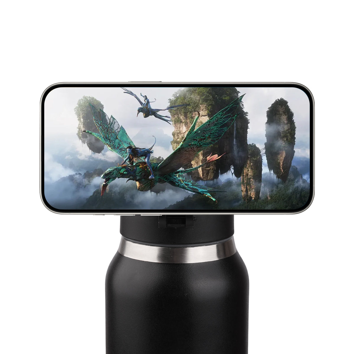 750-ml-Isolierwasserflasche mit magnetischer Handyhalterung