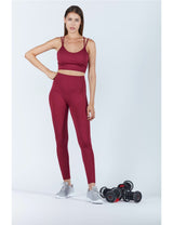 Legging Yoga Femme bordeaux  onamaste