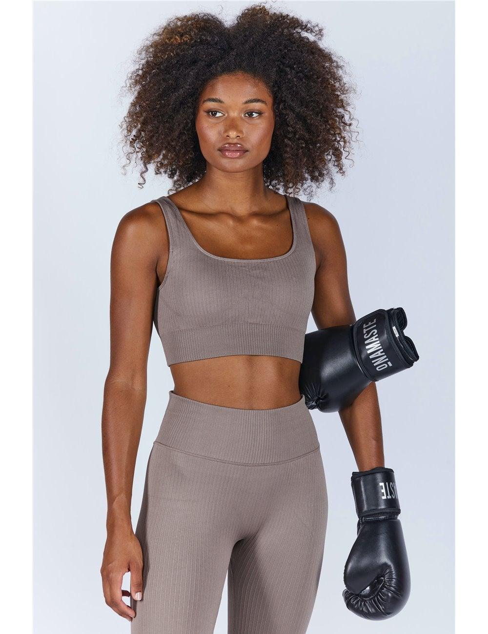 Brassière de Sport Maintien Fort gris