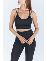 Brassière de Sport Noire vu de prêt