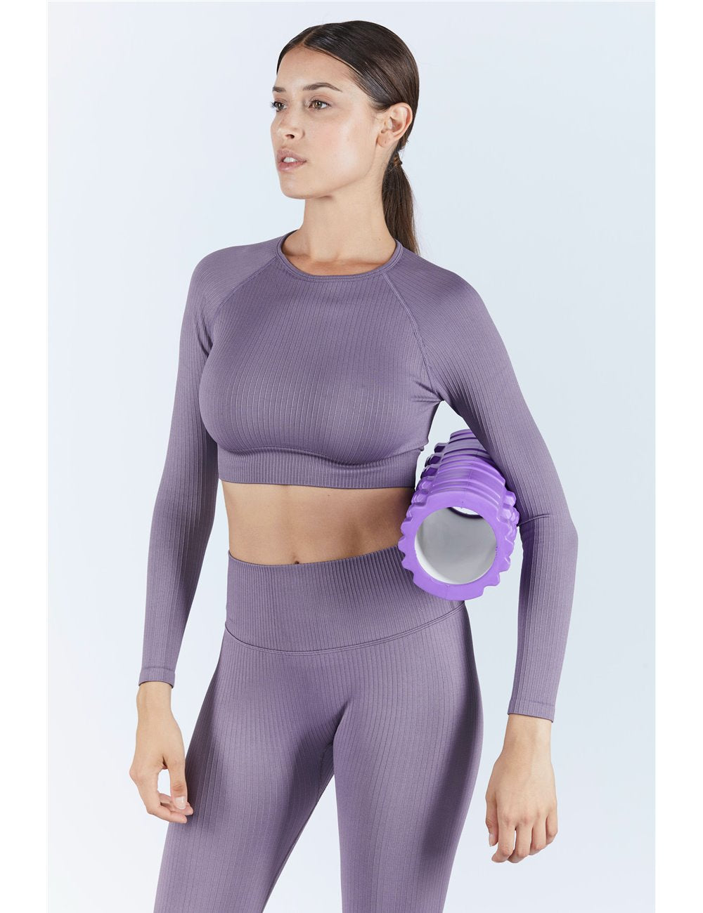 Haut De Sport Femme Manche Longue mauve