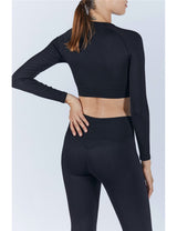 Haut De Sport Femme Manche Longue noir